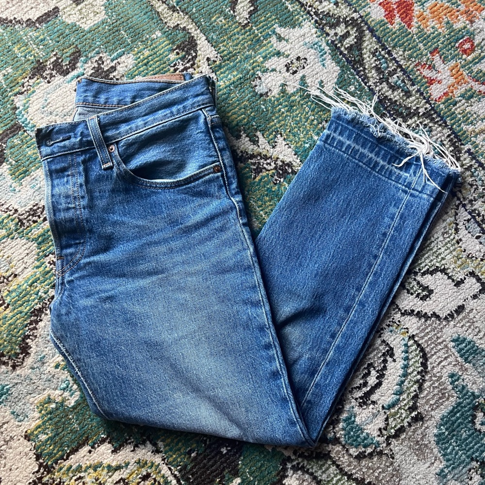 Levi’s 501 skinny w/ undone hem